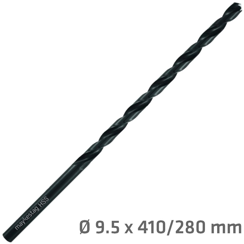 HSS DRILL BIT 9.5MM 410X280MM EXTRA LONG