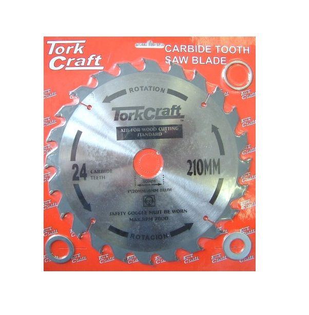 Tork Craft - Blade TCt 210 x 24T 16mm General Purpose Rip - 2 Pack