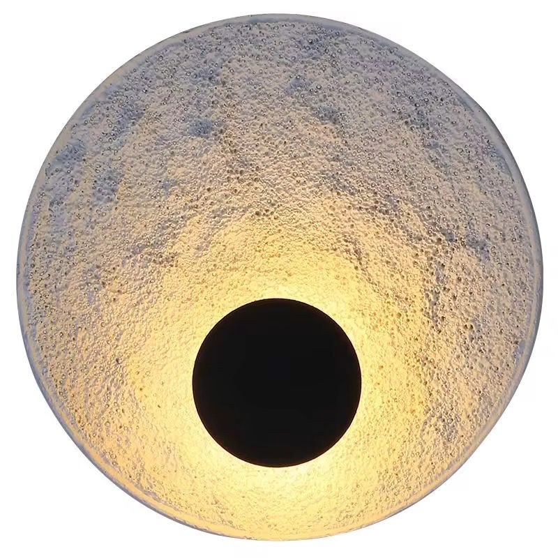 Bubbled Glass Eclipse Flush Mount