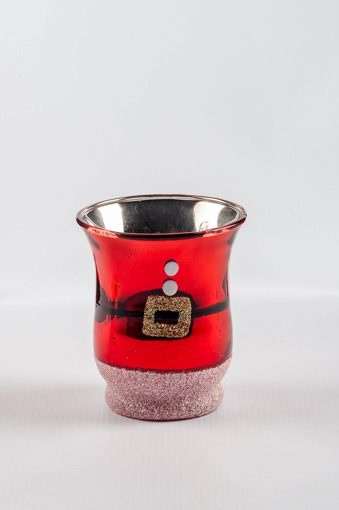 XMAS HURRICANE VASE 7.5CMX9CM