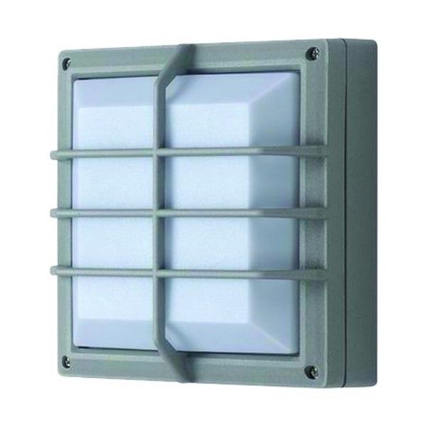 20W 95-240VAC LED Bulkhead, Square, Cross Hatch