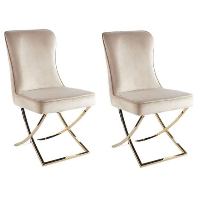 2x Chisisi Velvet Dining Chair With Ring