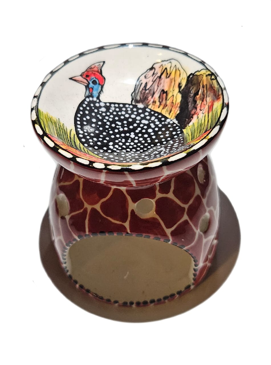 Ceramic Wax Burner: Guinea Fowl