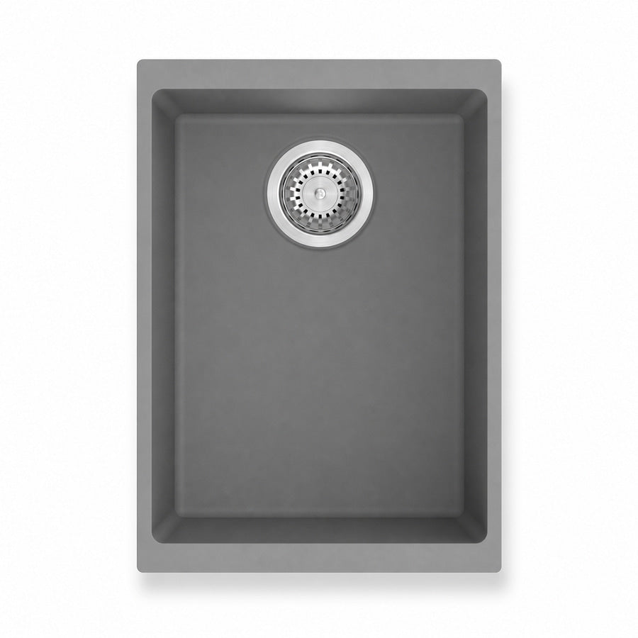Sternhagen Enigma N100N 460mm Quartz Composite Kitchen Sink Undermount 1 Bowl - Croma (Grey)