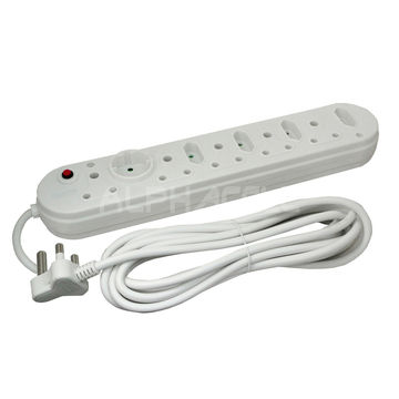 MULTIPLUG - 10 way with 5m cord-5x16A,4x5A+1xshuko