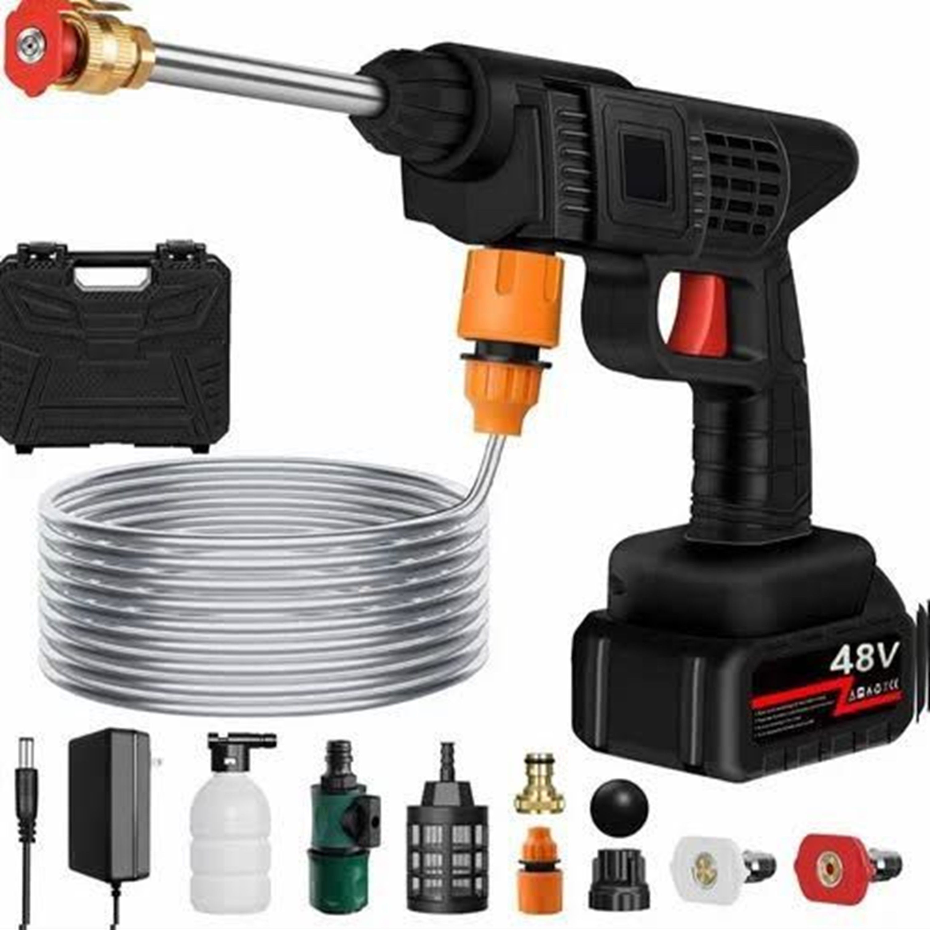 Madiega Furniture - 48V Portable Cordless High Pressure Washer Gun Kit