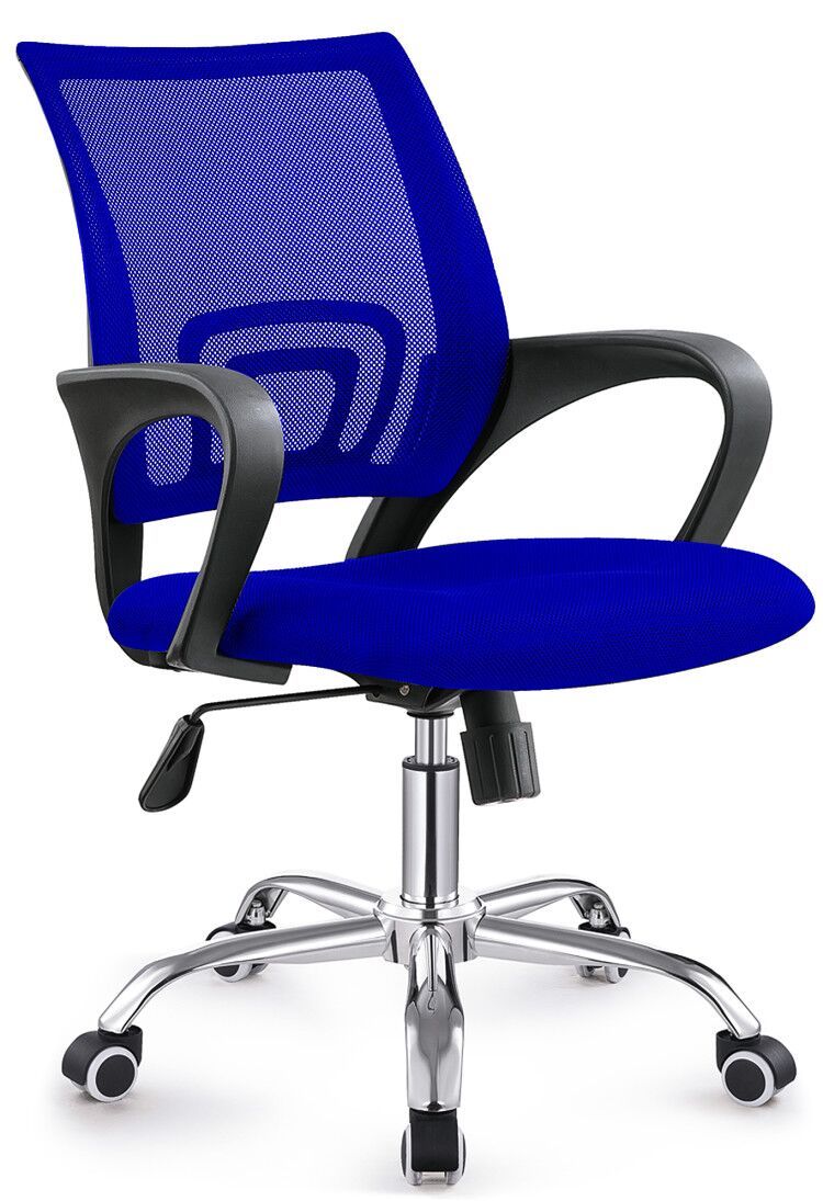 TOCC Zippy Netting Back Typist Office Chair with Chrome Base - Blue