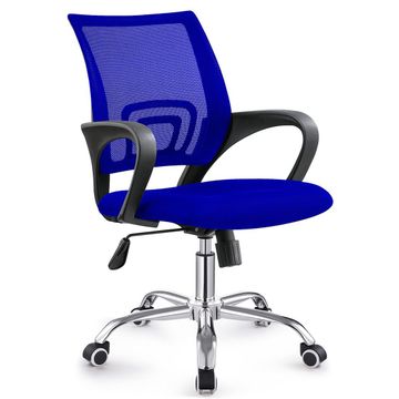 TOCC Zippy Netting Back Typist Office Chair with Chrome Base - Blue