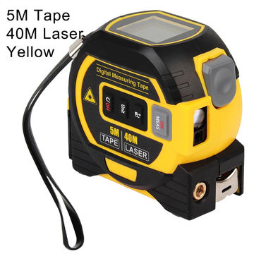 3 in 1 Laser Measure Tape 40 M - Yellow