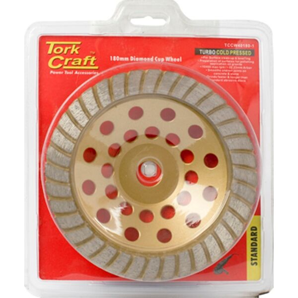 Dia. Cup Wheel 180 X 22.23Mm Turbo Cold Pressed