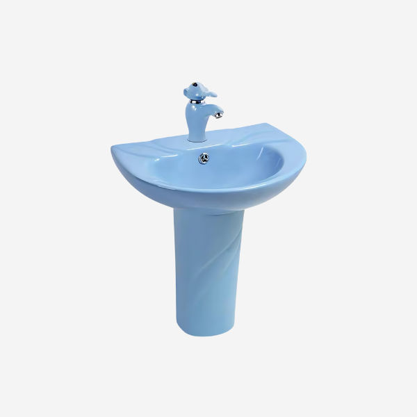 JUNIOR BASIN + PEDESTAL - BLUE
