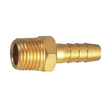 AirCraft - Hose Tail Connector Brass 1/4M x 10mm - 4 Pack