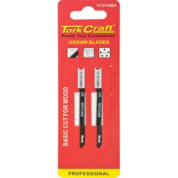 U-Shank Jigsaw Blade 12Tpi Wood 2Mm 2Pc