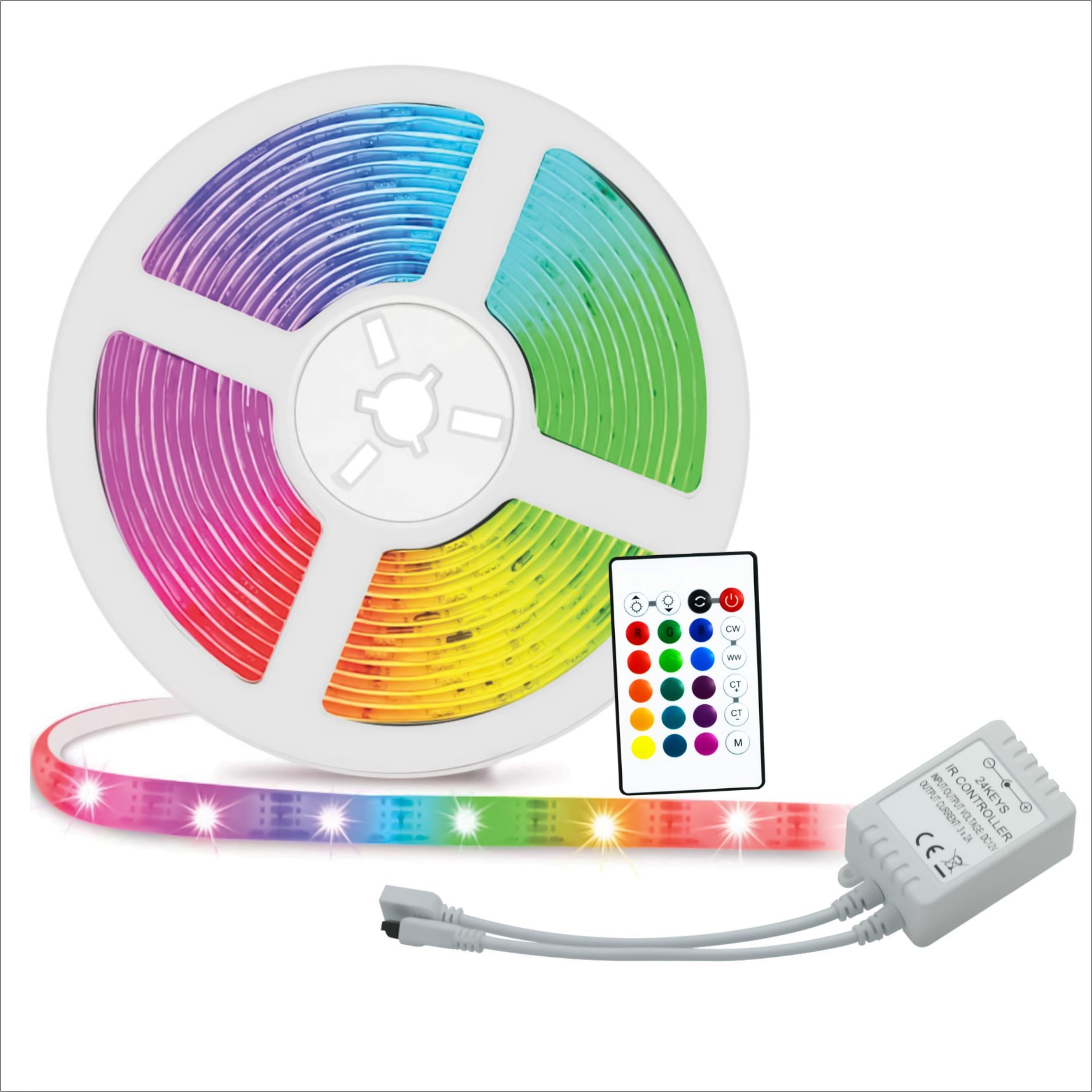 LITEMATE COLOUR CHANGING STRIP LIGHT WITH REMOTE CONTROL 5M