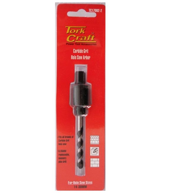 Tork Craft - Mandrel Carbide Grit Hole Saw 16 - 30mm - 4 Pack
