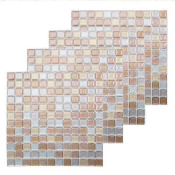 4Pcs 3D Self Adhesive Backsplash Tile Sticker