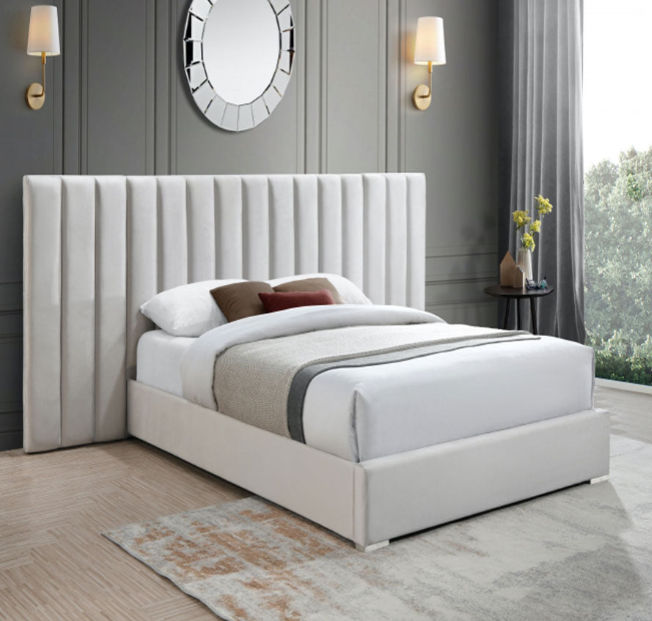 Sephora Sleigh Bed Queen -Off White