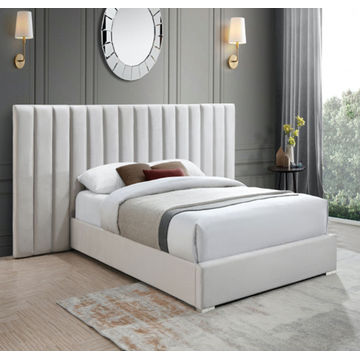Sephora Sleigh Bed Queen -Off White