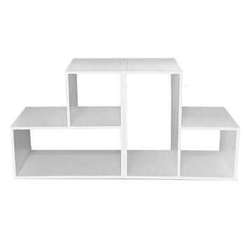 SpaceSave Infinitude Modular TV Stand Bookcase & Storage Cabinet - White