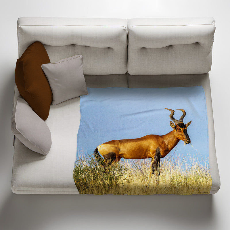 Rooi Hartebees Light weightFleece Blanket By Fanie Heymans | LEROY ...