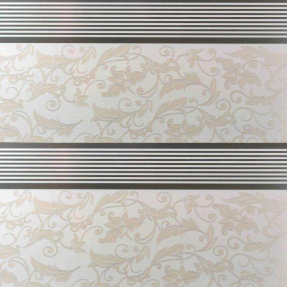 Interior Cladding PVC for Ceiling Transfer Foil Floral Stripe 6mm thick-300x3900mm-panel of 1.17m2