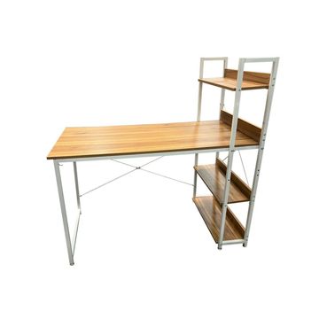 Prestige Home - Amu Computer Desk with Storage Shelf (Oak)