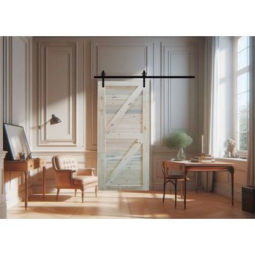 Z Brace Pine Barn Door- Interior Barn Sliding Door Including Mechanism -  920mm(L) x 2100mmm(H) x 36mm(W)