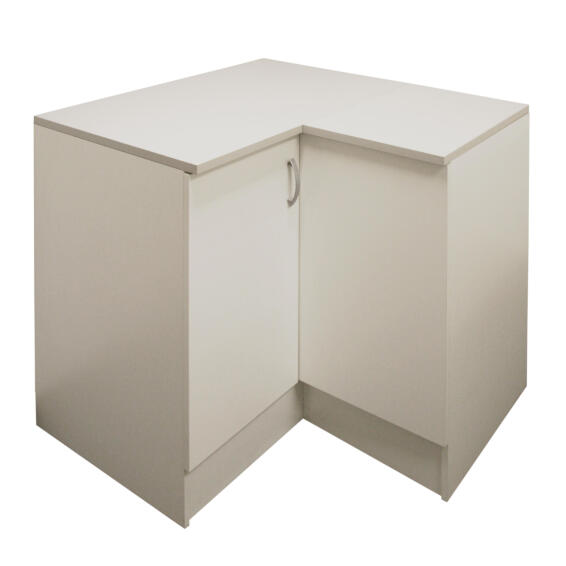 Kitchen Base Cupboard Kit Sprint Corner 2 Door White L100Cmxh87Cmxd100Cm