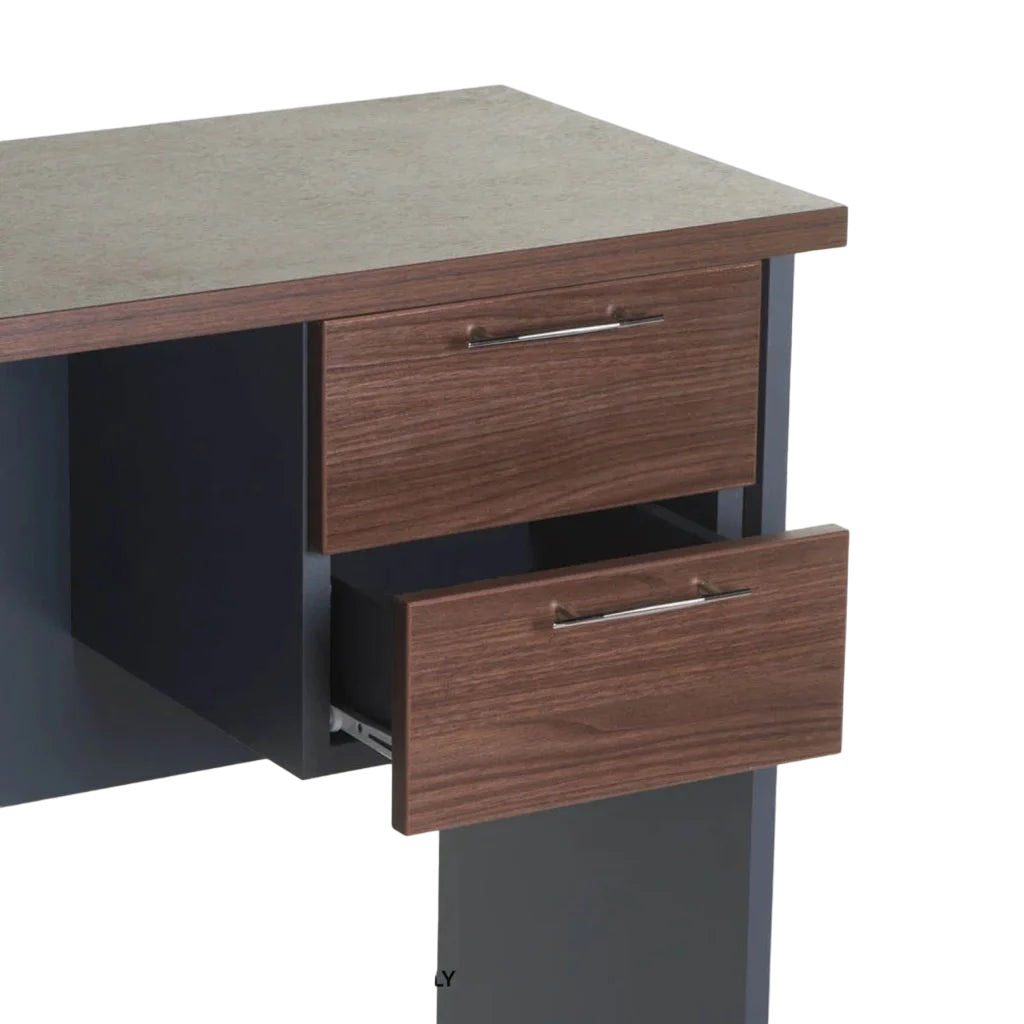 Vividitto - Millennials 2 Drawer Unit For 90cm Side Desk - Walnut