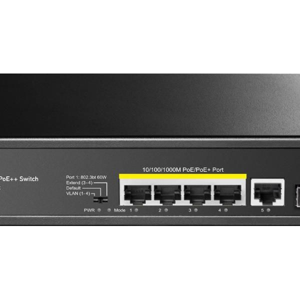 Cudy 5 Port Gigabit With 4 Poe 120W 1Sfp Switch Gs1005Pts1