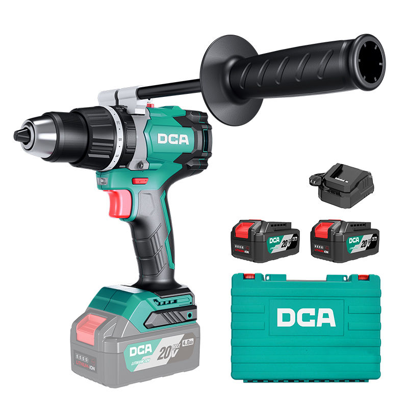 20V 13mm Brushless Hammer Drill Kit With 4.0Ah*2 & Charger Handle
