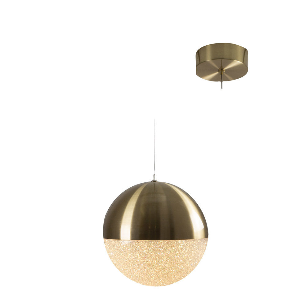 Eurolux - Pendant - 200mm - Satin Brass/Crystal Affect