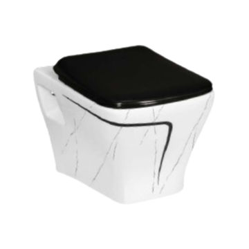 WALL HUNG TOILET - WHITE & BLACK - NEON 01