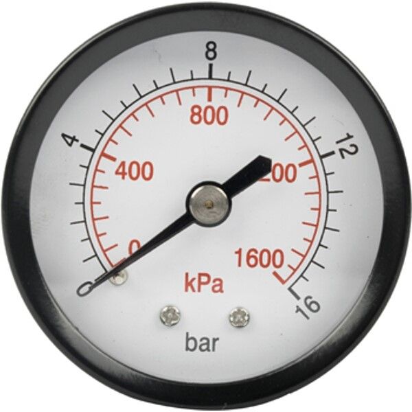 Aircraft Press. Gauge 50mm 1/8" Rear Fit 0-16Bar 0-1600Kpa