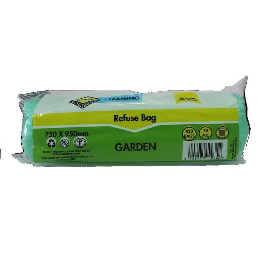 Mts Refuse Bag Garden Green 95Mmx75Mm 20Piece 20Mic - 2 Pack