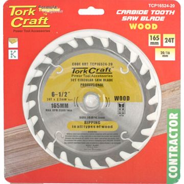Blade Contractor 165 X 24T 20/16 Circular Saw Tct