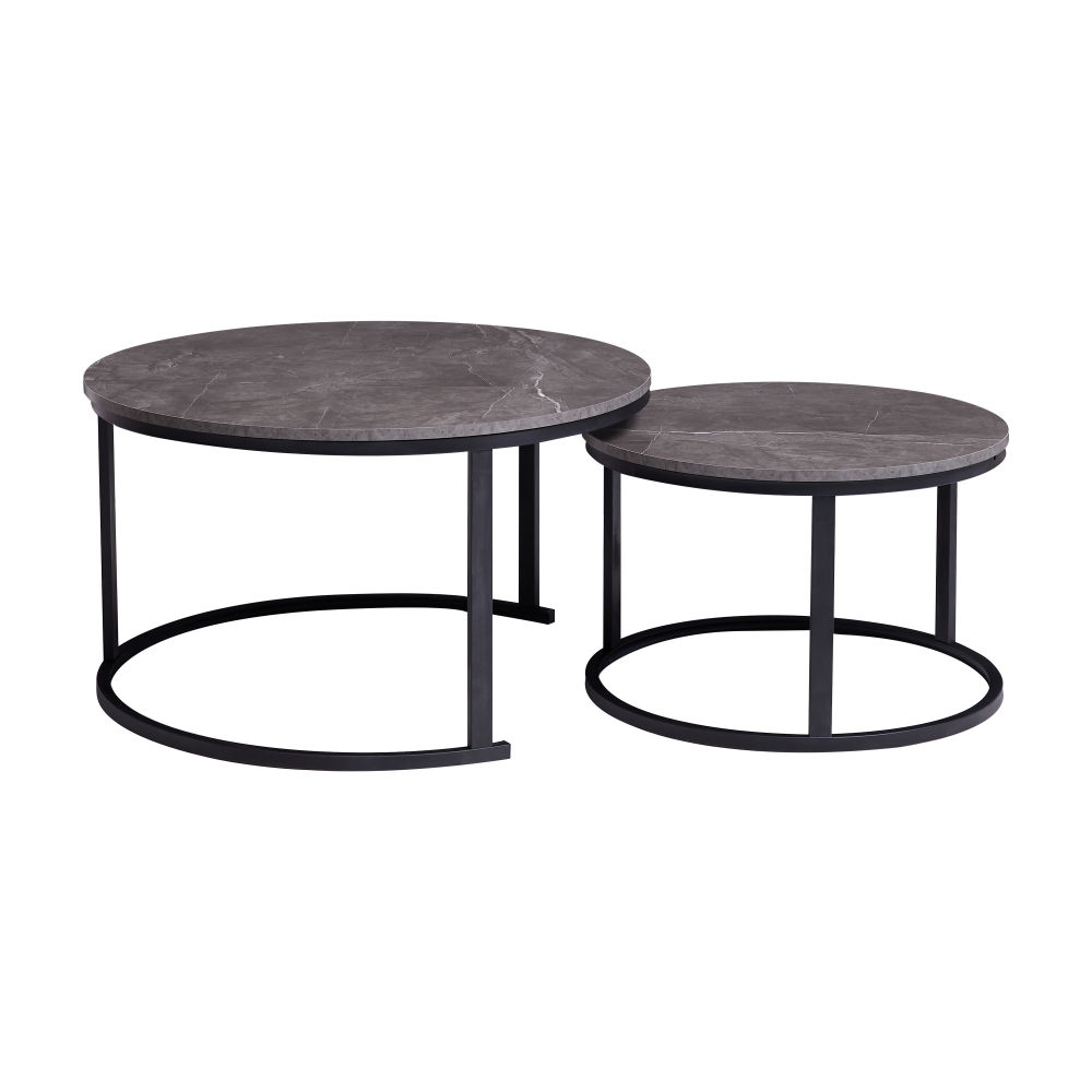 Everfurn 2 Piece Medium Coffee Table Indus Series-Marble