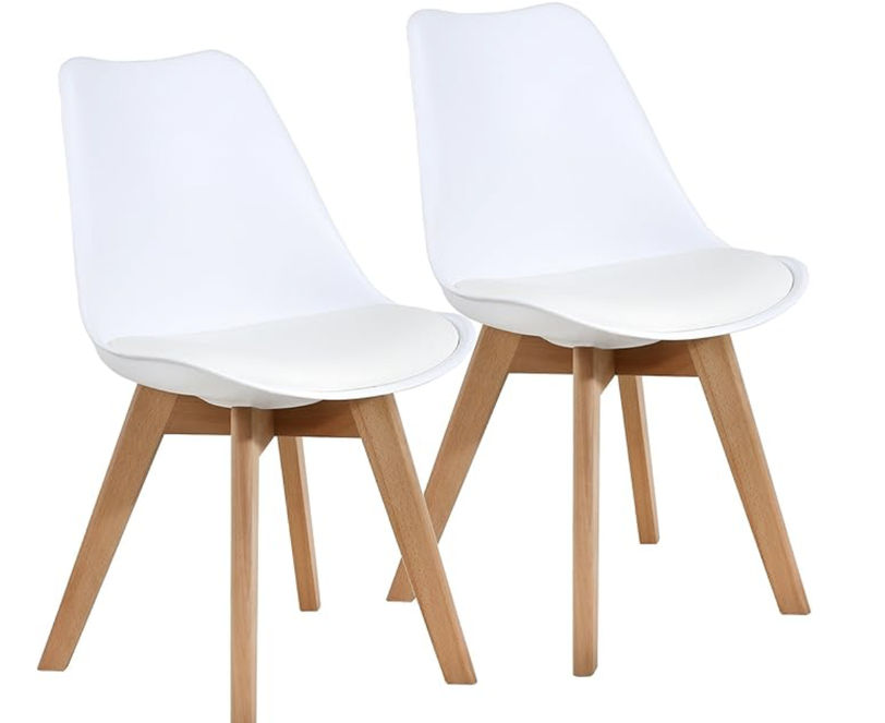 Dining Padded Chair - Set Of 2- White