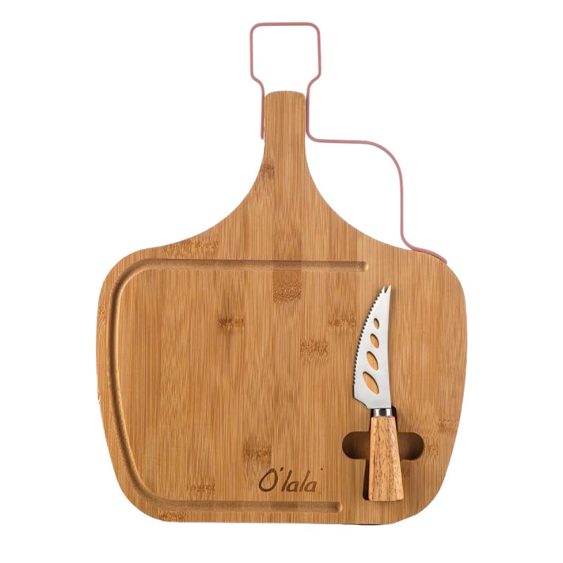 Olala Bamboo Cheese Board and Knife 28 cm