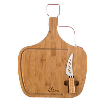 Olala Bamboo Cheese Board and Knife 28 cm