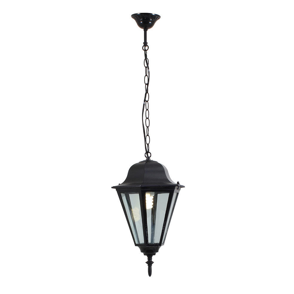 Eurolux - Lantern 6 - Panel - Pendant - Black