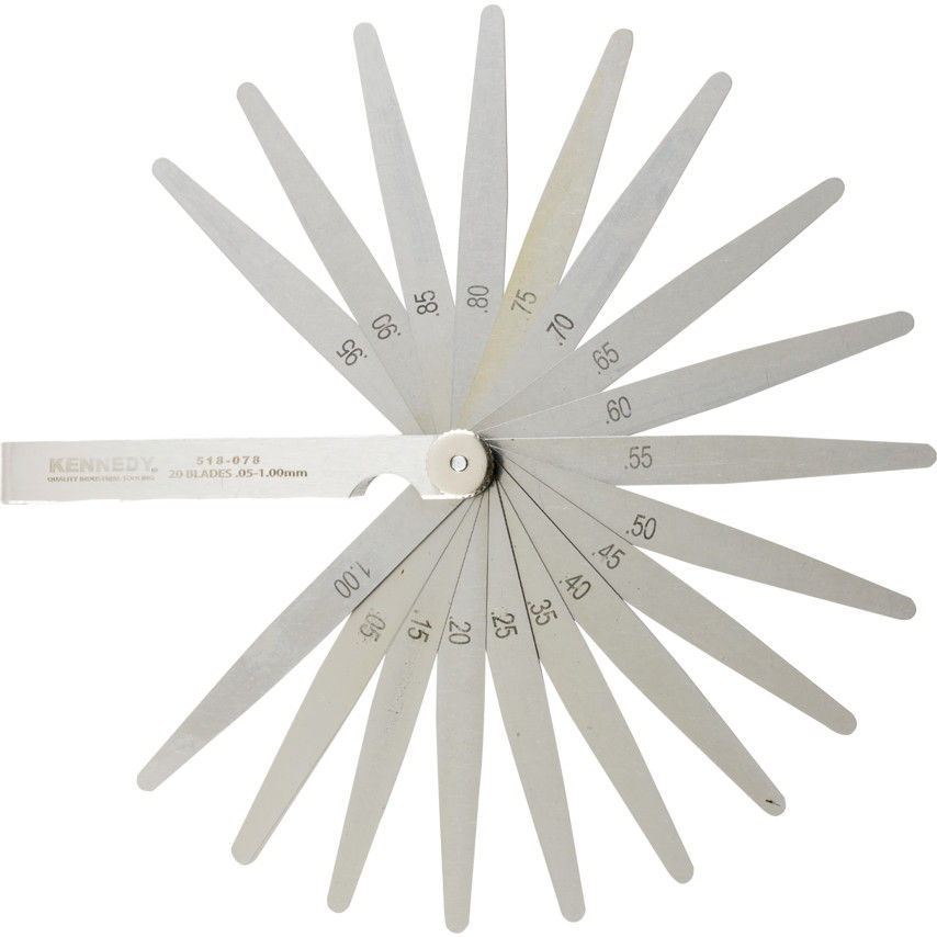 Kennedy 4Inch 20 Blade Metric Feeler Gauge