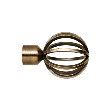 25 mm Finial Globe Brushed Bronze