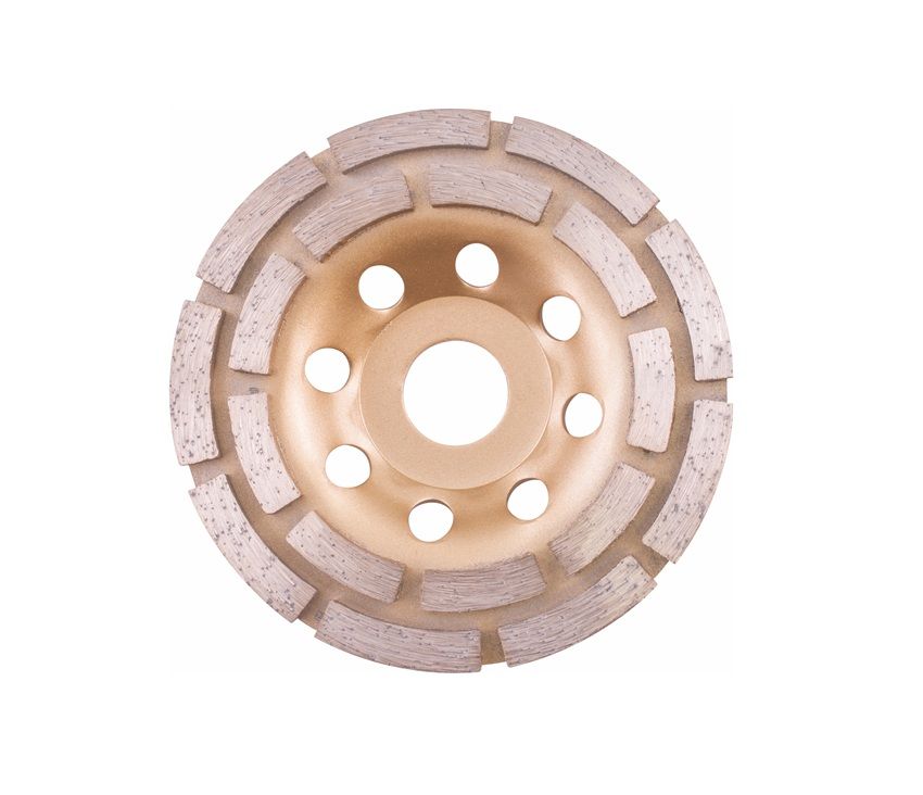 Tork Craft -Diamond Cup Wheel-115x22.23mm-Double Row Cold Pressed - 2 Pack