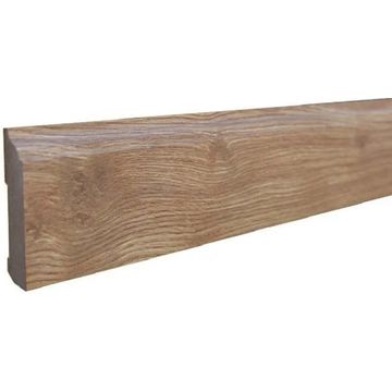 Skirting Light Oak MDF Wrapped 80mm x 14mm x 2400mm