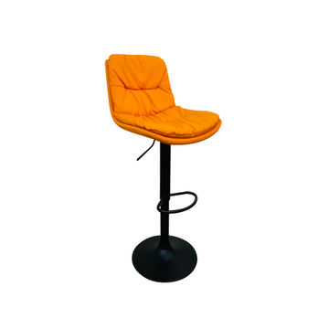 KC FURN-Tucson Swivel ,Faux Leather Bar Stool (Orange)