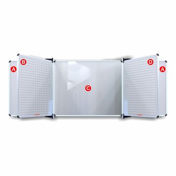 Educational Board Magnetic Whiteboard (1220*1210 - Lines 1 Side - Swing Leaf - Option B)