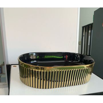 Basin, Black and gold decorative