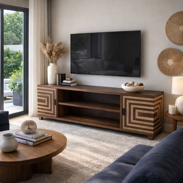 KC Furn- 180cm Ashton Wooden Media Unit