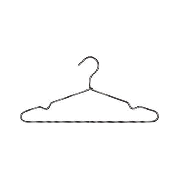 CASA 10pc Non-Slip Hanger Set | 2-Tone Braided Rope Wrapped Metal | White/Black